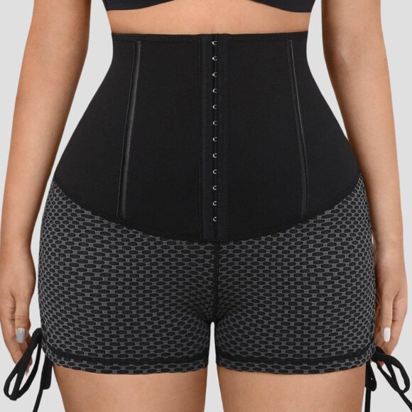 Bodyheat Textured Sauna Sweat Belt Shorts - Picture 3 of 10